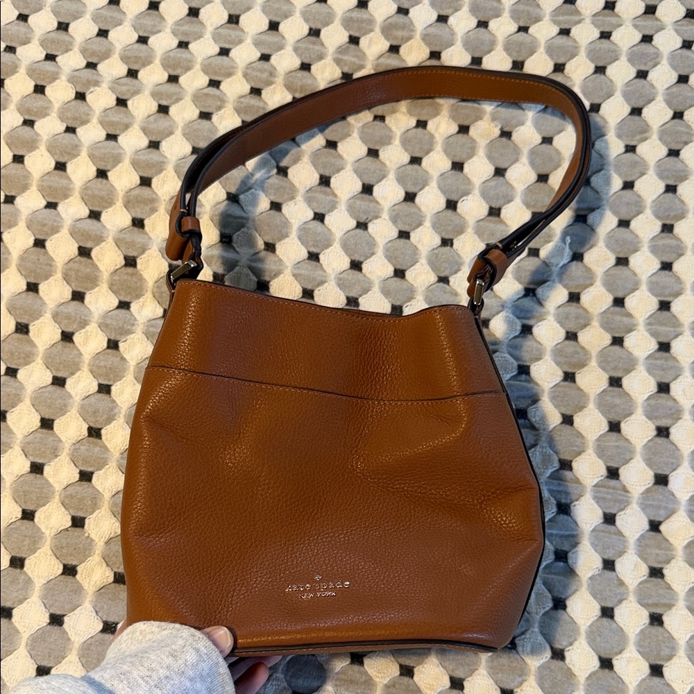 kate spade Chestnut Brown Pebbled Leather Shoulder Bag